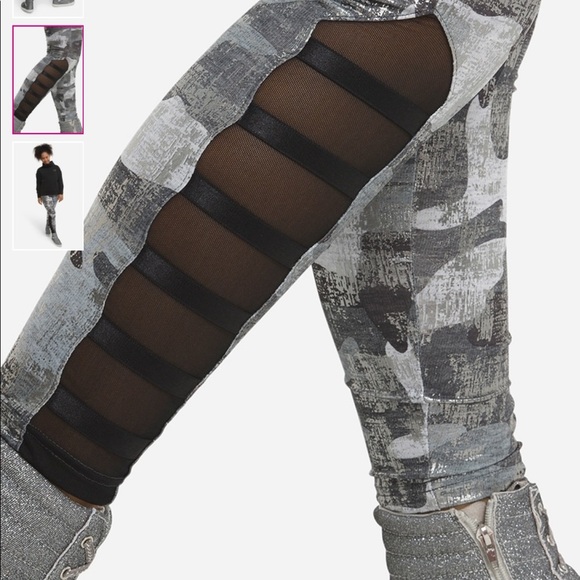 foil camo mesh lattice leggings - Picture 4 of 4